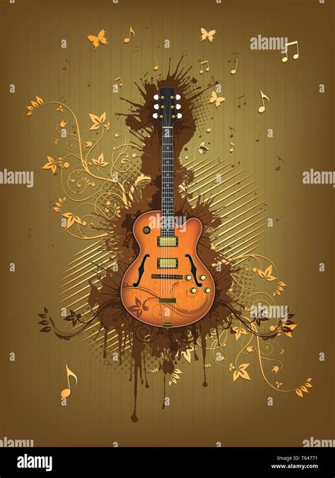 Retro Electric Guitar Stock Photo Alamy