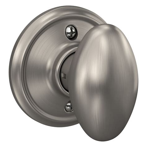 Schlage Siena Satin Nickel Interior Hallcloset Passage Door Knob F10 Sie 619 At