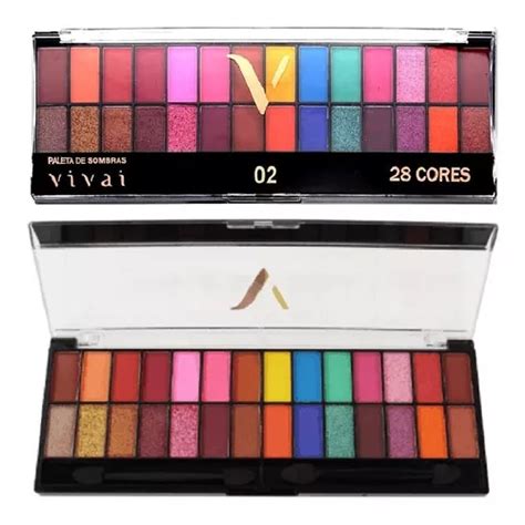 Paleta De Sombras Colorida 28 Cores Vivai Profissional Parcelamento