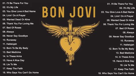 The Best Of Bon Jovi Bon Jovi Greatest Hits Full Album Youtube