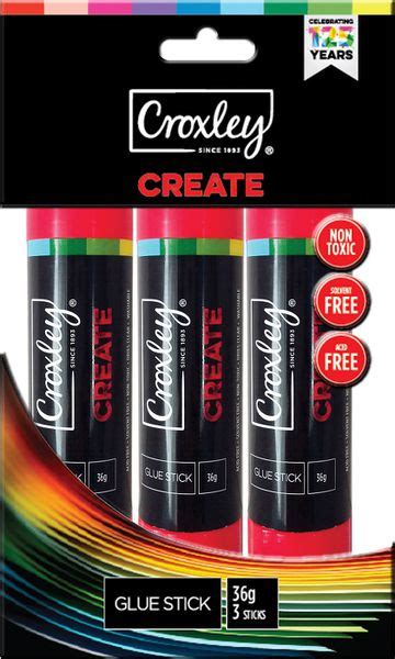 Croxley Glue Stick Value Pack Of 3 Waltons