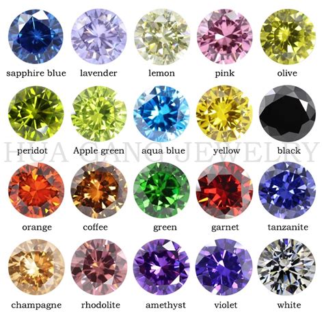 Cubic Zirconia Stone Multicolor Round Shape Brilliant Cut Loose Cz