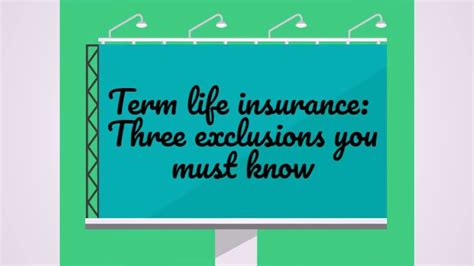 Term Life Insurance Three Exclusions You Must Know Youtube