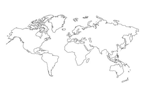 World Map Outline PNG Transparent Images Free Download | Vector Files ...