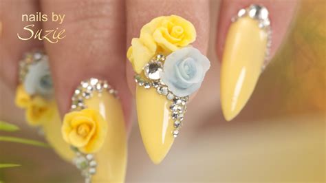 Spring Nails 3d Acrylic Flowers Complete Nail Build Tutorial Prep