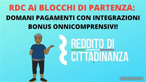 RDC REDDITO DI CITTADINANZA 2021 DOMANI PAGAMENTI INPS CON