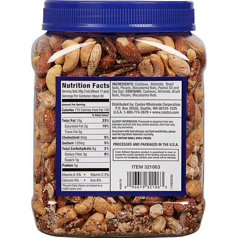 Kirkland Signature Fancy Mixed Nuts Oz La Comprita