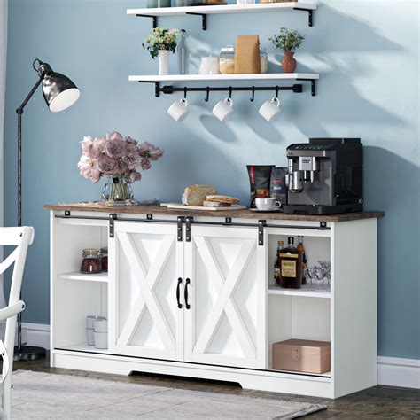 Buy 4 EVER WINNER White Buffet Cabinet With Storage Farmhouse