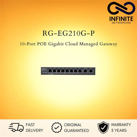 Jual Ruijie Reyee Rg Eg210g P 10 Port Gigabit Cloud Managed Poe Router