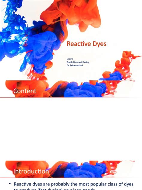 Reactive Dyes | PDF | Chemical Reactions | Dye