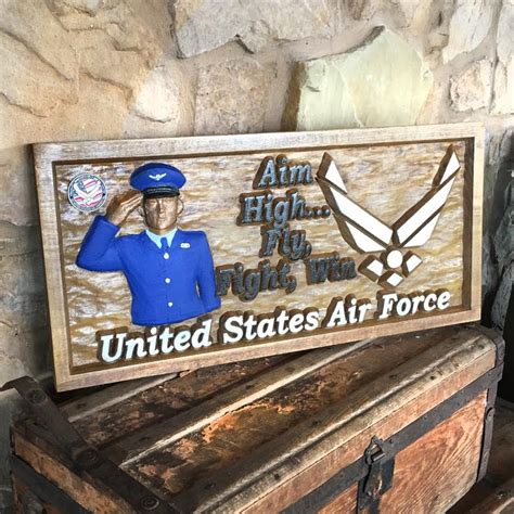 United States Air Force Plaque Plaque Sign Wedding Etsy Personalized Carved Wooden Signs