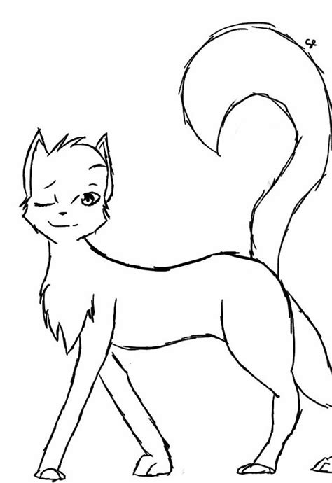 Anime Cat Lineart By Scoutyscout On Deviantart