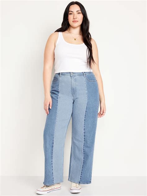 Extra High Waisted Sky Hi Wide Leg Jeans Old Navy