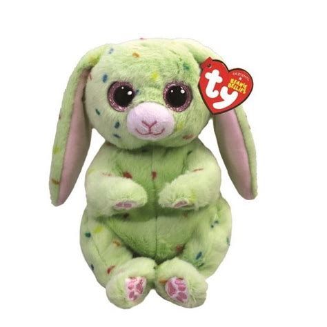 Ty Beanie Baby Bellies Peridot Easter Green Bunny Rabbit Plush