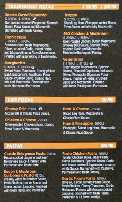 Menu at Pizza Capers Arana Hills pizzeria, Arana Hills