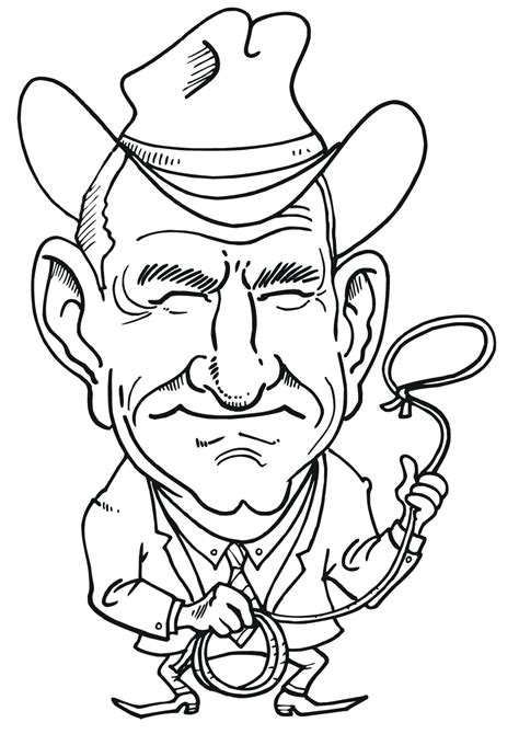 Lyndon B Johnson Caricature Coloring Page Colouringpages