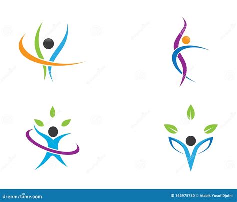 Wellness Logo Template Vector Icon Stock Vector Illustration Of