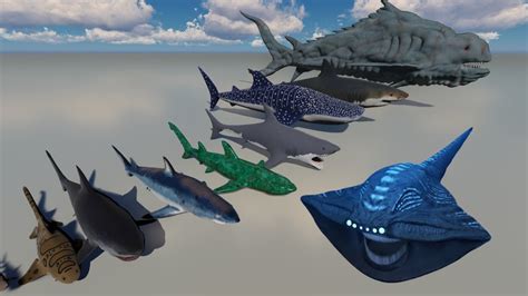 3D Size Comparison Of Shark Sea Monsters 2024 BLOOP Vs EL GRAN MAJA