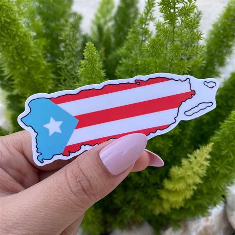 Puerto Rico Island Flag Sticker Island Flag Sticker Puerto Rico Sticker - Etsy