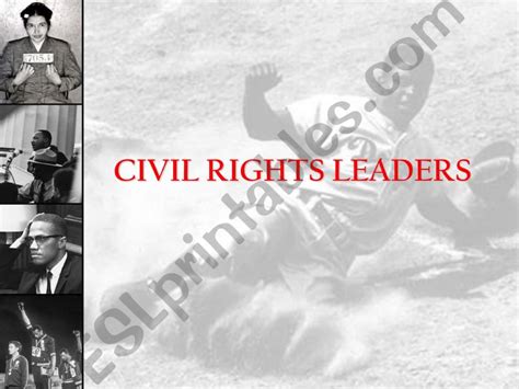 Esl English Powerpoints Civil Rights Leaders