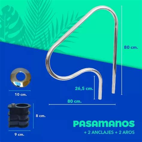 Pasamanos Para Piscinas De Acero Inoxidable Con Anclajes En Venta En