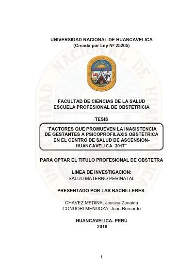 Factores Que Promueven La Inasistencia De Gestantes A Psicoprofilaxis