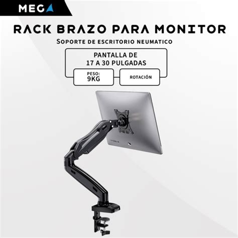 RACK BRAZO PARA MONITOR DE 17 30 Mega Soportes Y Racks