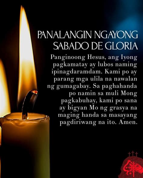 100 KATOLIKONGPINOY On Twitter PANALANGIN NGAYONG SABADO DE GLORIA