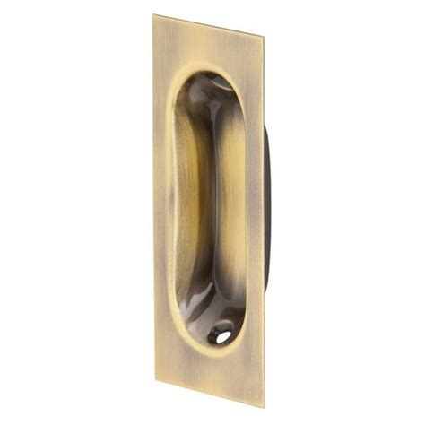 Ives Residential 22b5 Solid Brass Rectangular Flush Pull Antique Brass Finish