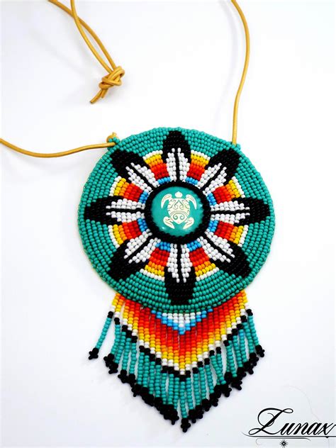 Rosette Medallion Native American Style Etsy Uk Beaded Jewelry Patterns Native American