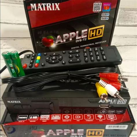 Set Topbox Tv Digital Matrix Apple STB DVB T2 Matrix Apple HD Terbaru