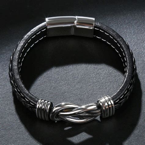 Jeulia Infinity Design Men S Bracelet In Titanium Steel Mm Jeulia