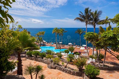 Pool at Tenerife Island - Canary Stock Photo - Image of leisure, relaxation: 33566114