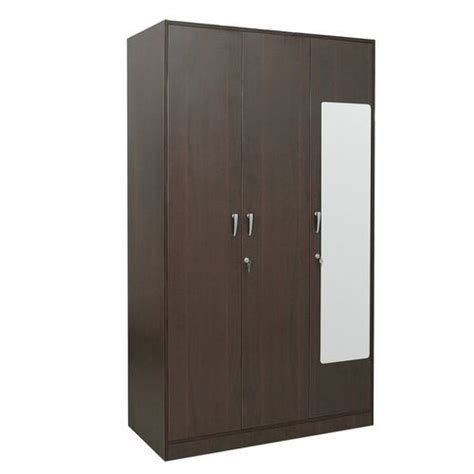 Somiba Enterprise Brown Three Door Wooden Wardrobe For Home Features