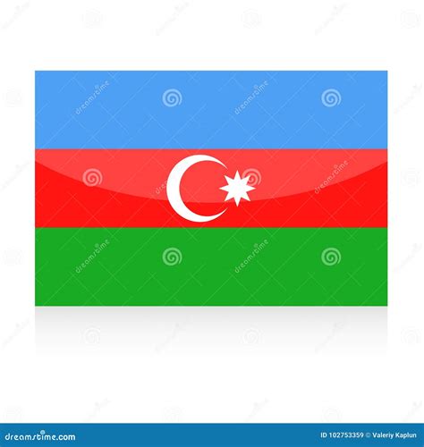 Icono Del Vector De La Bandera De Azerbaijan Stock De Ilustraci N