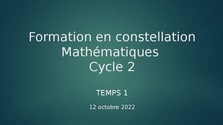 Constellation N Mathematiques Cycle Digipad By La Digitale