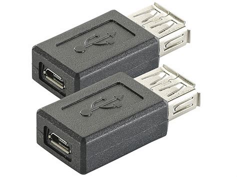 Auvisio Micro Usb Converter 2er Set Usb 20 Adapter Von Usb A Buchse