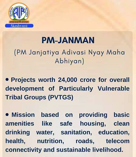 Pm Janman Yojana 2024 Plan For Tribal Society