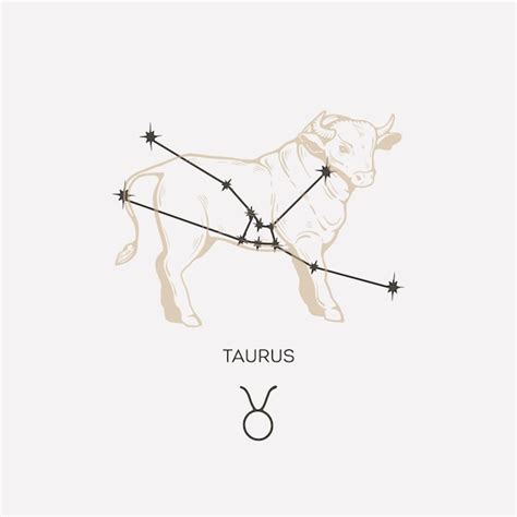 Premium Vector Taurus Constellation Vector Illustration