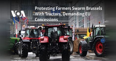 Protesting Farmers Swarm Brussels With Tractors Demanding Eu Concessions