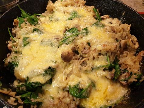 Mushroom And Spinach Risotto With Cheddar Wokinghamtoday