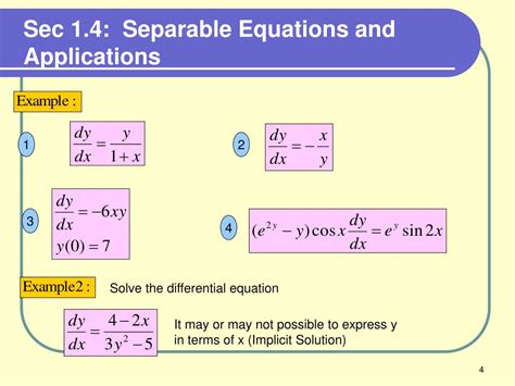 Ppt Chapter First Order Differential Equations Powerpoint