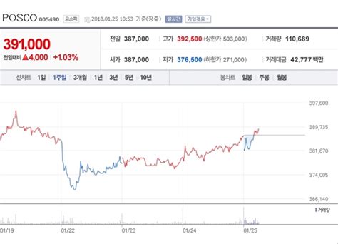 특징주 포스코 2017년 4분기 실적 부진올 1분기 개선 전망 시사오늘 시사ON