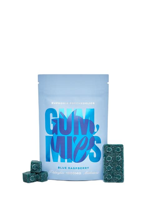 Euphoria Psychedelics Lego Brick Blue Raspberry Gummies 1000mg