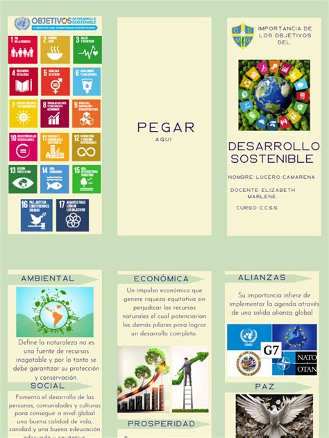 Triptico Del Desarrollo Sostenible Pdf