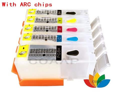 5 Color Refill PGI 450 CLI 451 Empty Ink Cartridge For Canon PIXMA