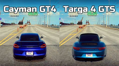 NFS Heat Porsche Cayman GT4 Vs Porsche 911 Targa 4 GTS Drag Race