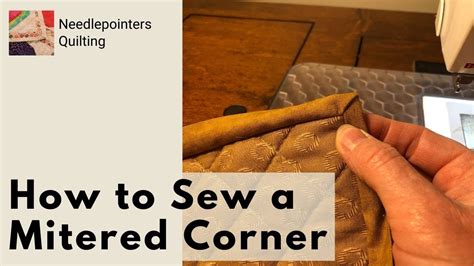 How To Sew A Mitered Corner Youtube