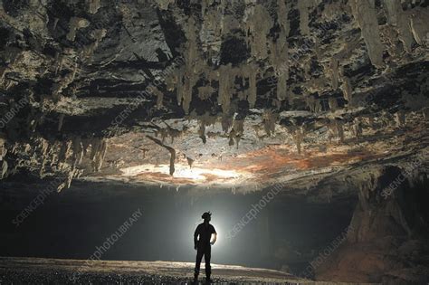 Cave exploration, Brazil - Stock Image - C016/2969 - Science Photo Library