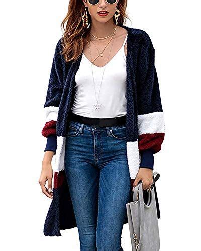 Minetom Damen Strickjacke Cardigan Pullover Blazer Jacke Mantel Tops